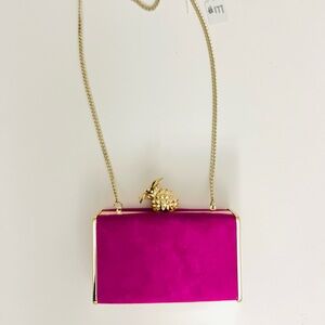 Preloved Fuchsia Mini Clutch Evening Bag